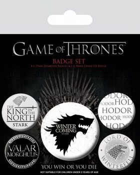 Κονκάρδες πακέτο Game of Thrones - Winter is Coming