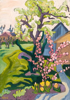 Obraz na plátně Garden in Dusk Light, 2006