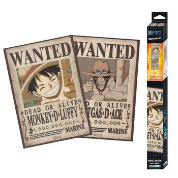 Set cadou One Piece - Wanted Luffy & Ace