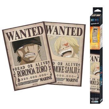 Darilni set One Piece - Wanted Zoro & Sanji