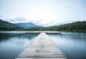 Glasbilder Lake Pier