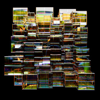 Sticker Glass Grid Structure,  c.2015-2025