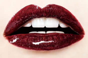 Dark Red Lips - Passion Glassbilder
