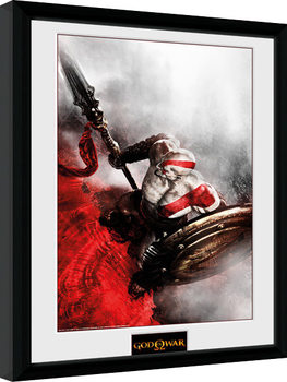 Ingelijste poster God of War - Kratos Sparta Wing