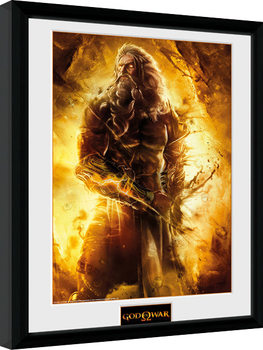 Ingelijste poster God of War - Zeus