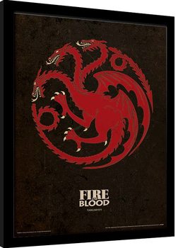 Oprawiony plakat Gra o tron - Targaryen