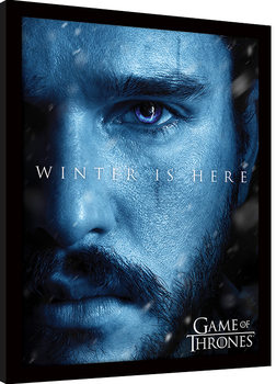 Oprawiony plakat Gra o tron - Winter is Here - Jon