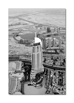 Τοποθετημένη εκτύπωση έργου τέχνης Gray view of the city