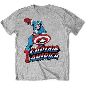 T-Shirt Grey - Marvel - Simple Captain America