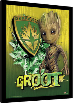 Poster enmarcado Guardianes de la Galaxia - Groot Shield