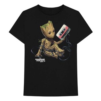 T-skjorte Guardians of the Galaxy - Groot With Tape Black