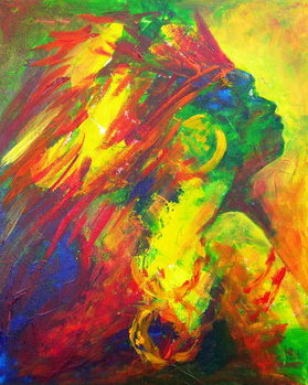 Obraz na plátně Guatiguana the Taino, 2011