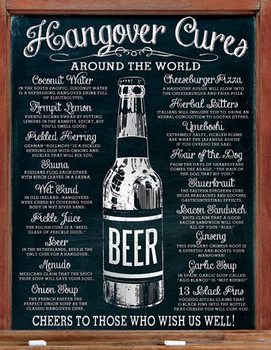 Μεταλλική πινακίδα Hangover Cures