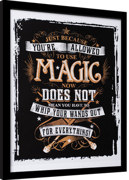 Rámovaný plakát Harry Potter - Allowed Magic
