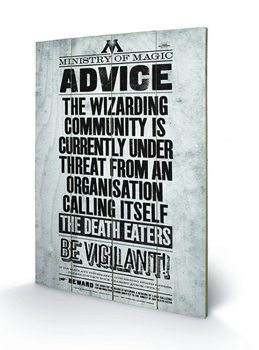 Bild auf Holz Harry Potter - Be Vigilant