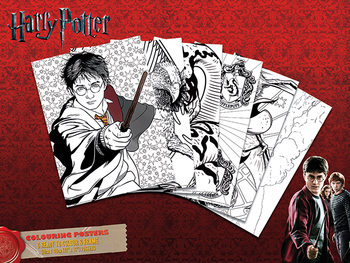 Vyfarbovacie plagát Harry Potter - Hogwarts