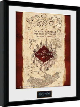 Ingelijste poster Harry Potter - Marauder's Map