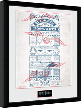 Ingelijste poster Harry Potter - Quidditch at Hogwarts