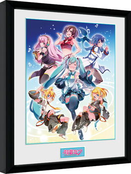 Ingelijste poster Hatsune Miku - Group