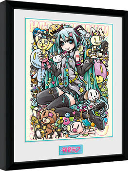 Ingelijste poster Hatsune Miku - Kawaii