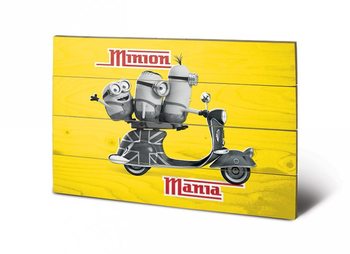 Poster su legno I Minion (Cattivissimo me) - Minion Mania Yellow