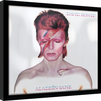 Ingelijste poster David Bowie - Aladdin Sane