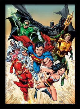  DC Comics - Justice League Heroic Ingelijste poster