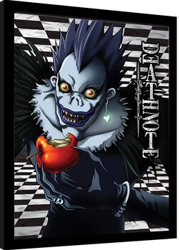 Ingelijste poster Death Note - Ryuk Checkered