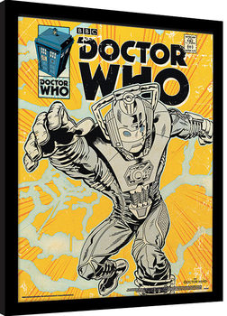 Ingelijste poster Doctor Who - Cyberman Comic