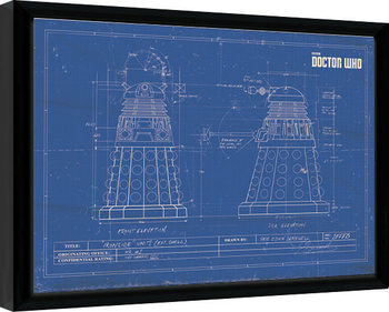 Ingelijste poster Doctor Who - Dalek Blueprint