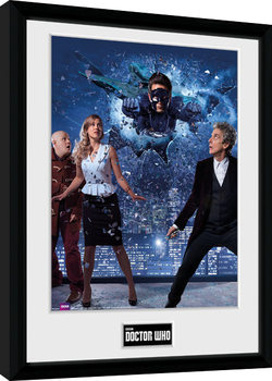 Ingelijste poster Doctor Who - Xmas Iconic 2016
