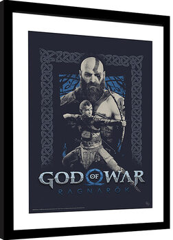 Ingelijste poster God of War: Ragnarok - Kratos and Atreus