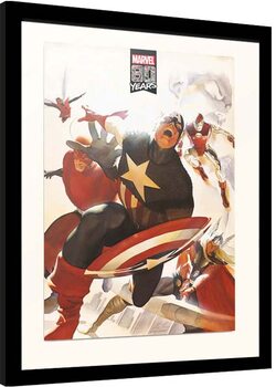 Ingelijste poster Marvel - 80 years Anniversary