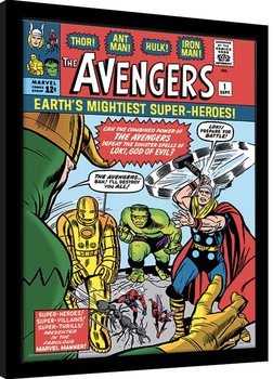 Ingelijste poster Marvel Comics - Avengers vs Loki