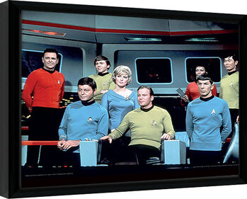 Ingelijste poster Star Trek - TOS Cast
