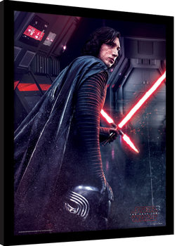 Ingelijste poster Star Wars: The Last Jedi - Kylo Ren Rage