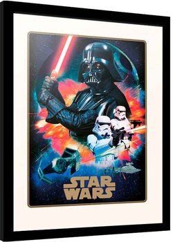 Ingelijste poster Star Wars - Villains
