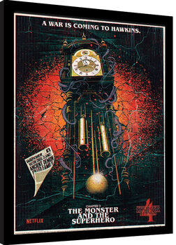 Ingelijste poster Stranger Things 4 - The Monster & The Superhero