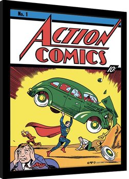 Ingelijste poster Superman - Action Comics No.1