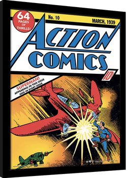 Ingelijste poster Superman - Action Comics No.10