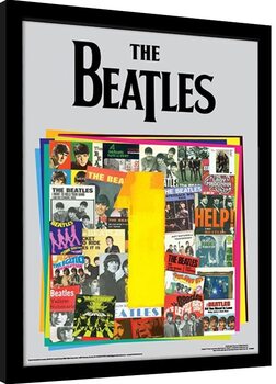 Ingelijste poster The Beatles - Albums