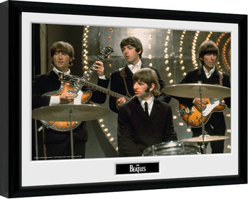 Ingelijste poster The Beatles - Live