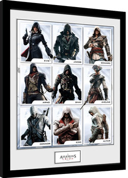 Innrammet plakat Assassins Creed - Compilation Characters