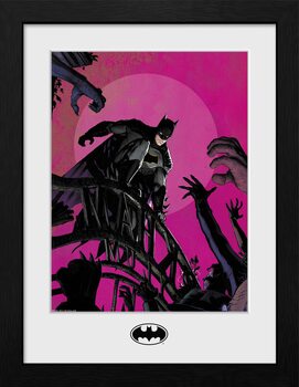 Innrammet plakat DC Comics - Batman Arkham