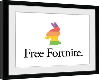 Innrammet plakat Fortnite - Free Fortnite