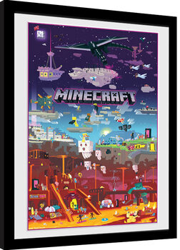 Innrammet plakat Minecraft - World Beyond