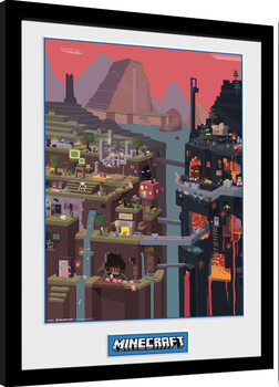 Innrammet plakat Minecraft - World