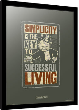 Innrammet plakat Monopoly - Simplicity