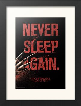 Innrammet plakat Nightmare On Elm Street - Never Sleep Again