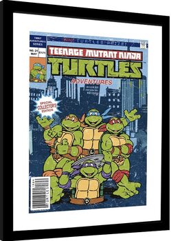 Innrammet plakat Teenage Mutant Ninja Turtles - Comics Cover